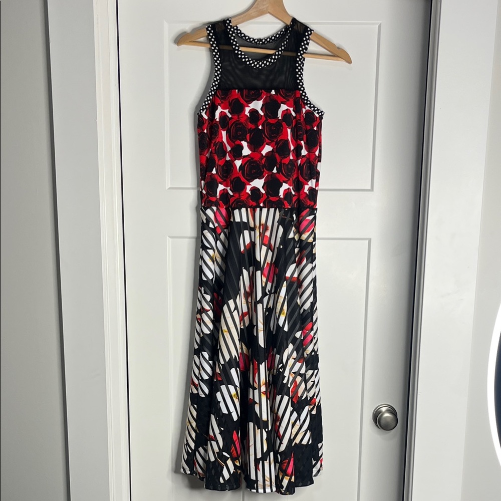 Canadian designer Melanie Jacquline floral and Striped Dress